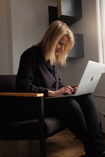 Hunched At Computer